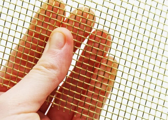 2.03mm Dia Brass Woven Wire Mesh/armure toile en laiton de tissu de fil