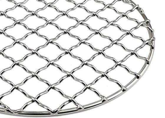 304 fil serti par replis intermédiaire Mesh Galvanized For Barbecue Grill