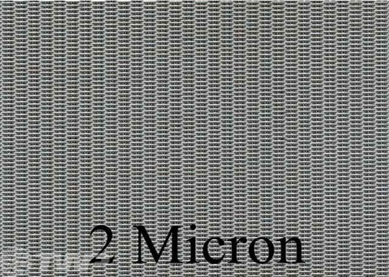 Tissu de fil tissé néerlandais simple, 325x2300 maille SS316 tissu filtrant de 2 microns