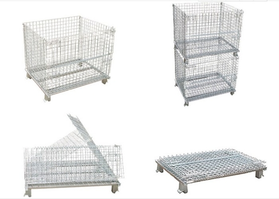 800kg Mesh Container pliable, fil de fer galvanisé Mesh For Warehouse/atelier