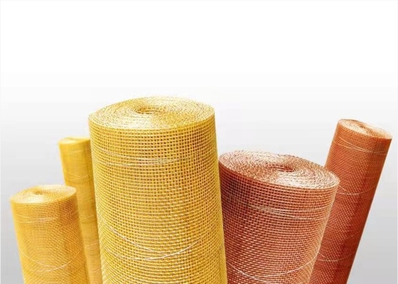 perforation rectangulaire de 100X100 Mesh Brass Wire Mesh SWG42 pour tamiser/filtrant