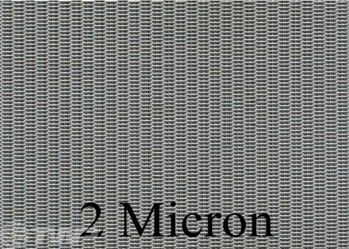 Tissu de fil tissé néerlandais simple, 325x2300 maille SS316 tissu filtrant de 2 microns