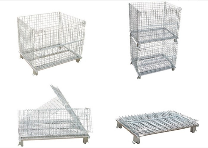 800kg Mesh Container pliable, fil de fer galvanisé Mesh For Warehouse/atelier